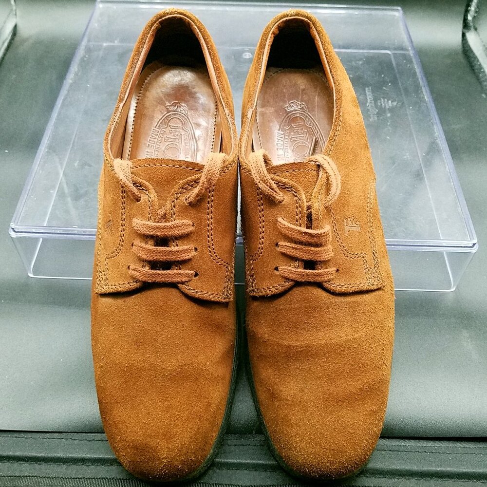 Tod’s Brown Suede Oxford Lace-Up Shoes Rubber Sole Women’s EU 37 US 7 Pre-Owned